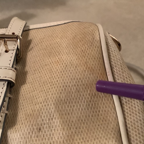 Dooney & Bourke Cream/Tan Panama Barrel Bag With Adjustable Crossbody Strap NWOT - Picture 15 of 17